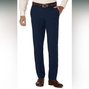 J.M. Haggar Men's Slim Fit Flat Front Super Flex Waistband Stretch Dress Pants